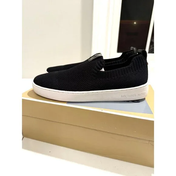 NWB Michael Kors Juno Stretch Knit Slip On Sneaker Black Size Womens 8 $109 [jb] - Picture 6 of 13